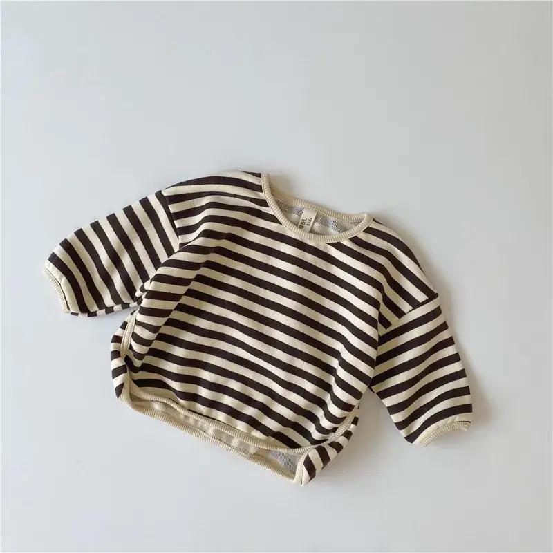 Autum Striped Sweatshirt for Boys Girls Loose Casual Wear - Image 4