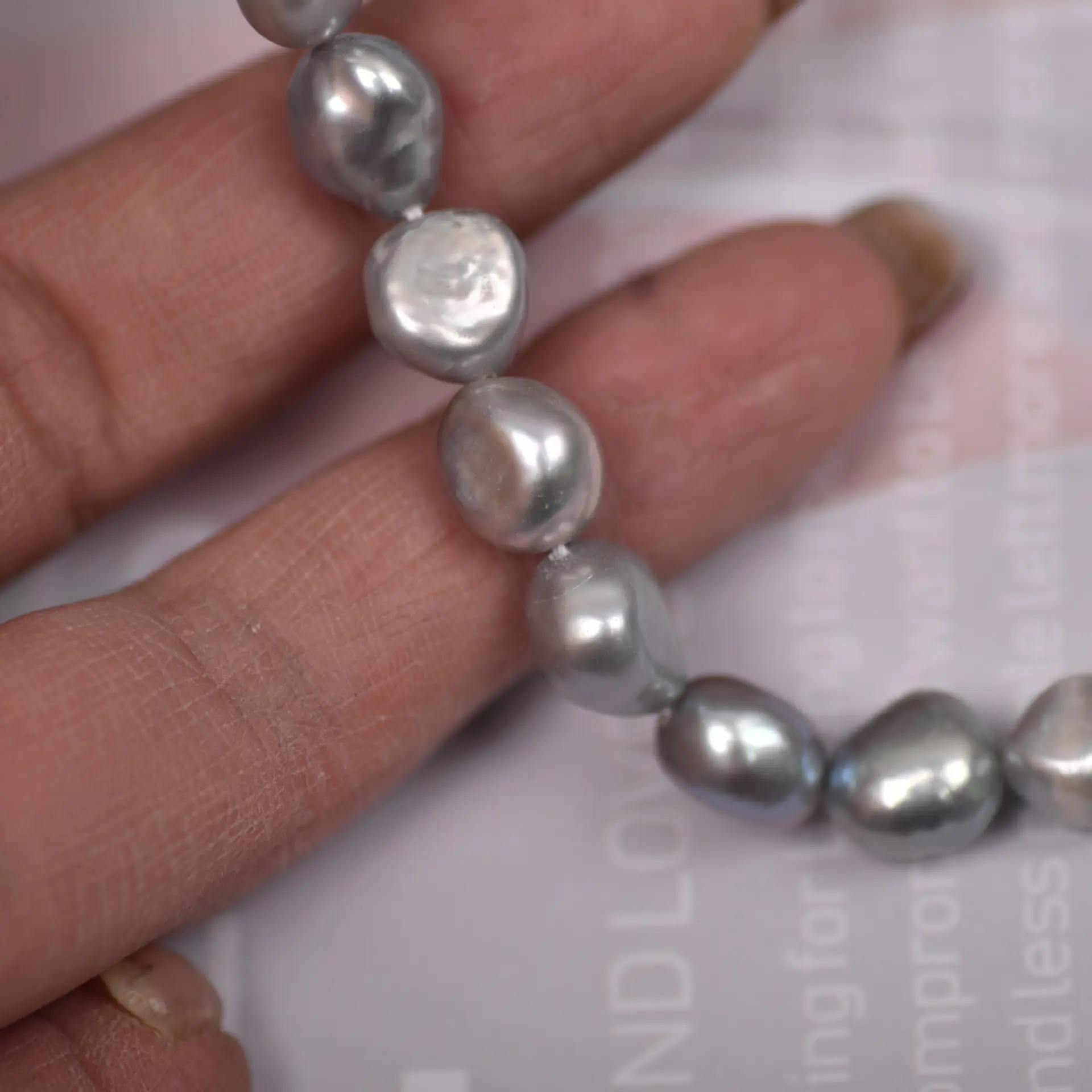 4-11mm Electroplated Gray Pearl Baroque Special Shape - Image 5