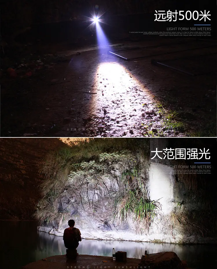 T6 Zoom Light Aluminum Waterproof Outdoor Night Running — feature 12