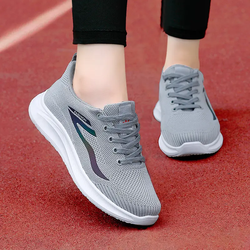 Spring and Autumn new women's shoes flying woven sneaker foreign trade cross-border lightweight student casual running travel shoes one-piece delivery - Image 3