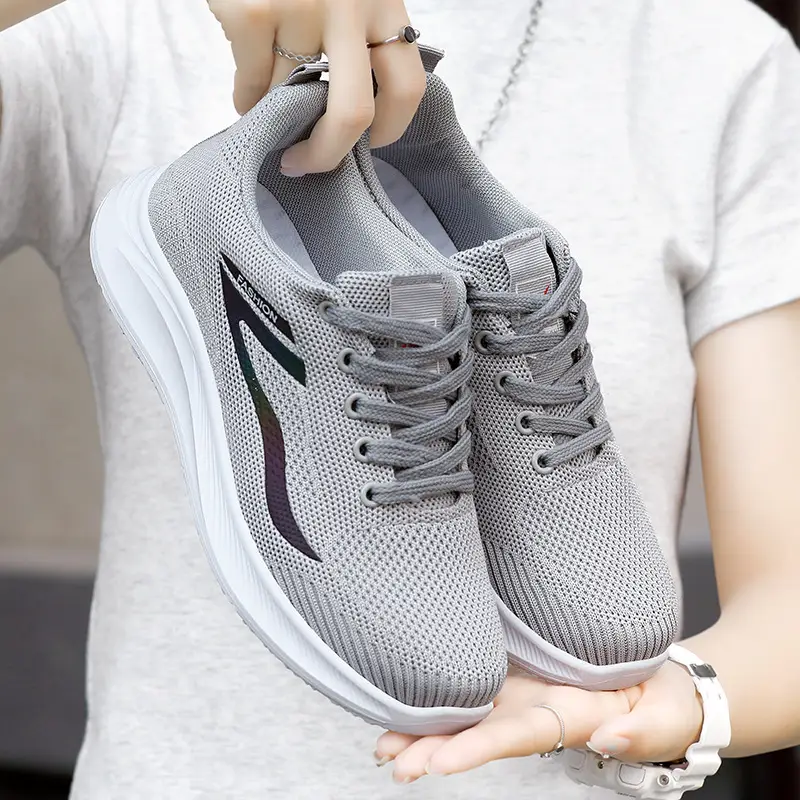 Spring and Autumn new women's shoes flying woven sneaker foreign trade cross-border lightweight student casual running travel shoes one-piece delivery - Image 5
