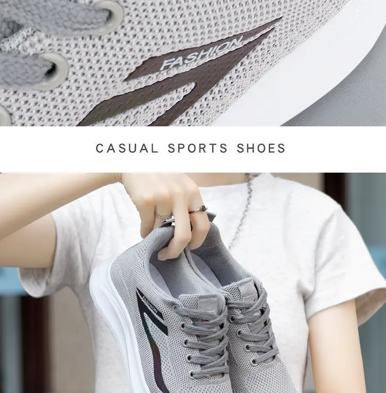 Spring and Autumn new women's shoes flying woven sneaker foreign trade cross-border lightweight student casual running travel shoes one-piece delivery — feature 16