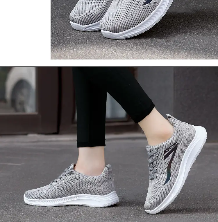 Spring and Autumn new women's shoes flying woven sneaker foreign trade cross-border lightweight student casual running travel shoes one-piece delivery — feature 18