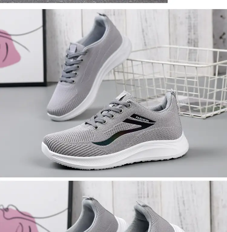 Spring and Autumn new women's shoes flying woven sneaker foreign trade cross-border lightweight student casual running travel shoes one-piece delivery — feature 20
