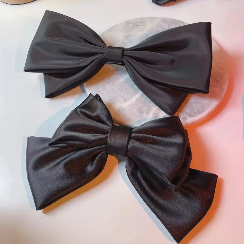 French Retro Black Bow Hairpin for Women - Image 6