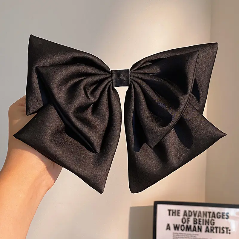 French Retro Black Bow Hairpin for Women — feature 10