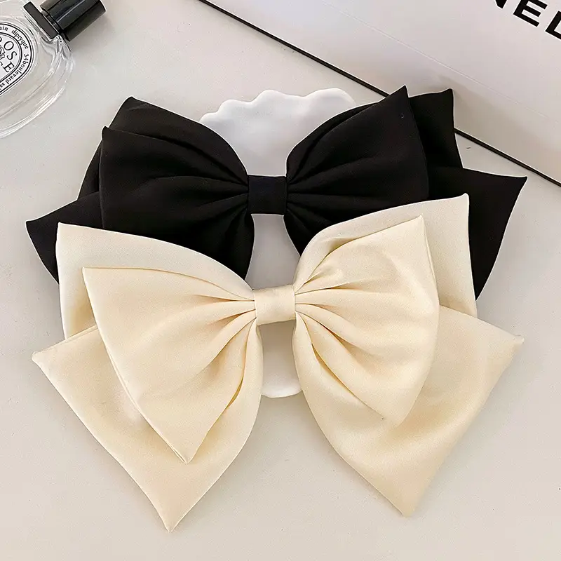 French Retro Black Bow Hairpin for Women — feature 12