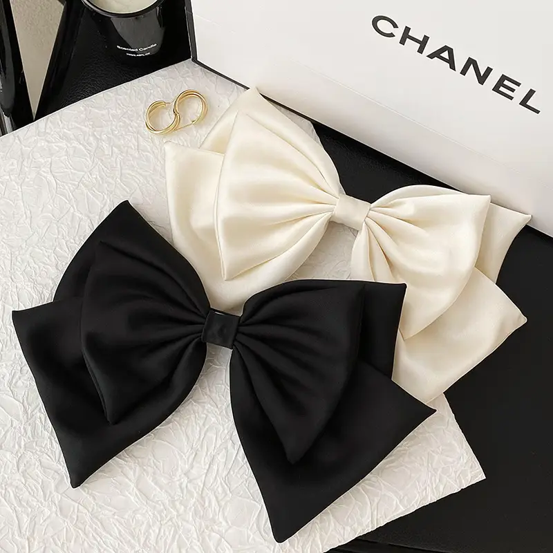 French Retro Black Bow Hairpin for Women — feature 15