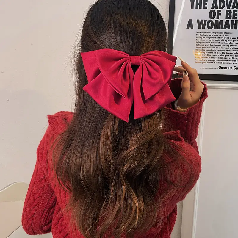 French Retro Black Bow Hairpin for Women — feature 5