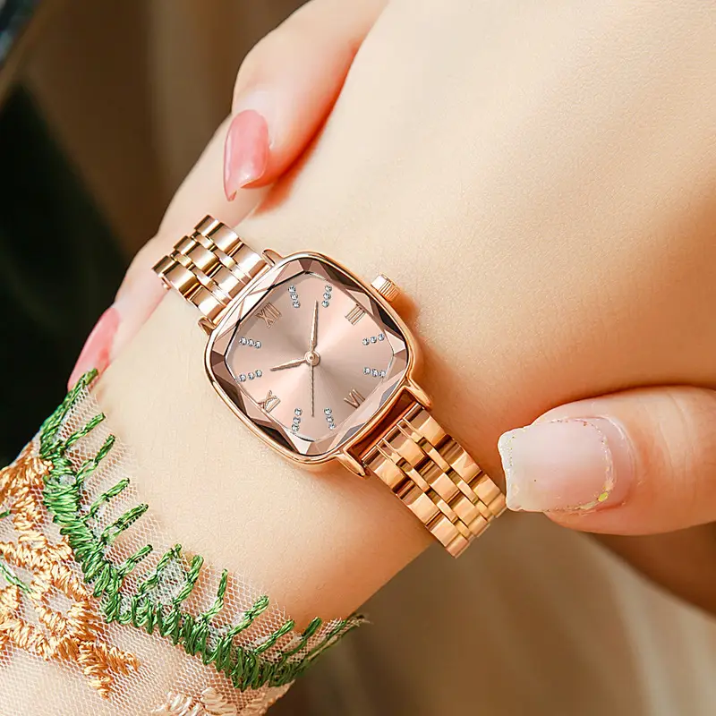 Ladies Quartz Watch Set with Bracelet Ring Earrings Necklace — feature 11