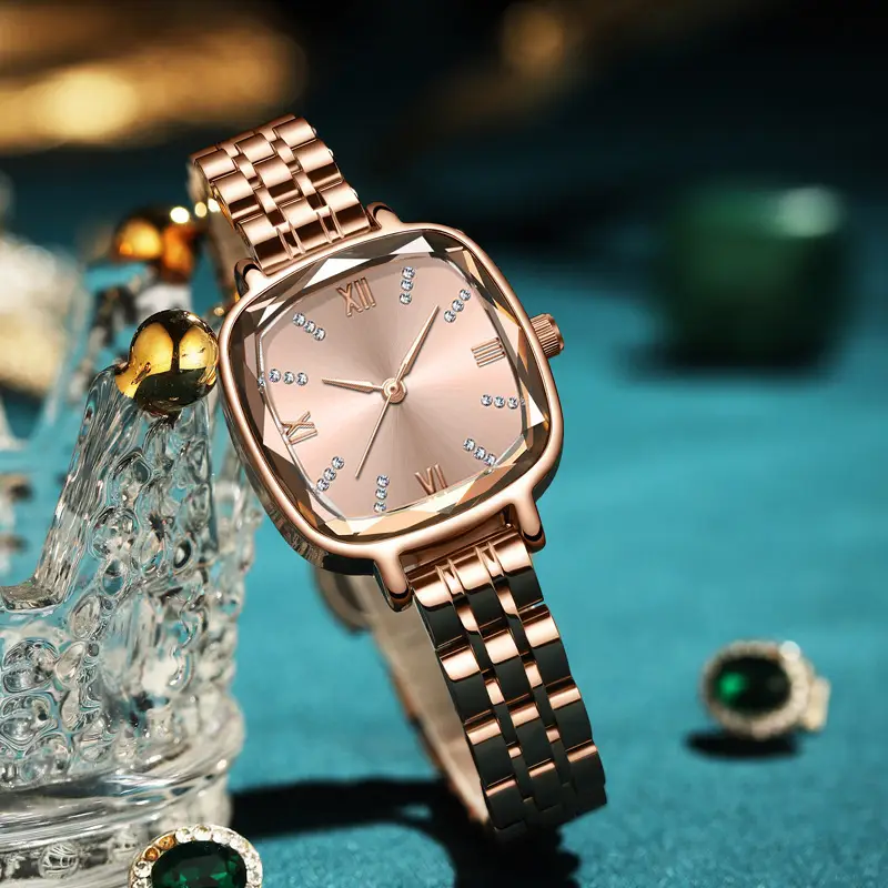 Ladies Quartz Watch Set with Bracelet Ring Earrings Necklace — feature 8