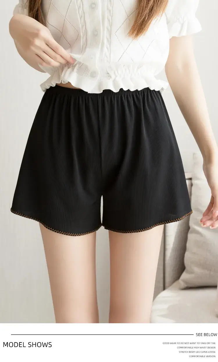 Women Ice Silk Anti-Exposure Shorts 100kg — feature 22
