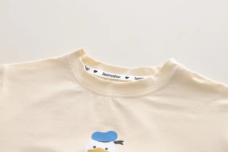 Baby Cotton T-Shirt Shorts Set Blue Grey Summer Split Boy's — feature 7