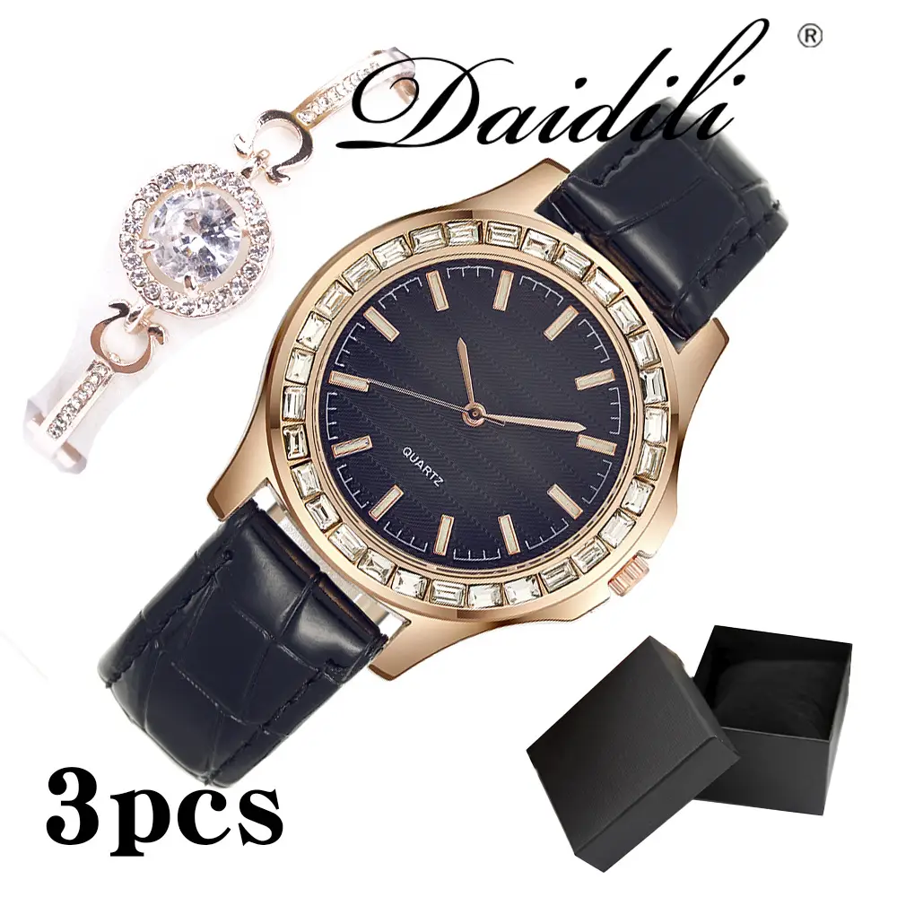 Elegant Quartz Watch Set for Women with Diamond Bracelet - Image 5