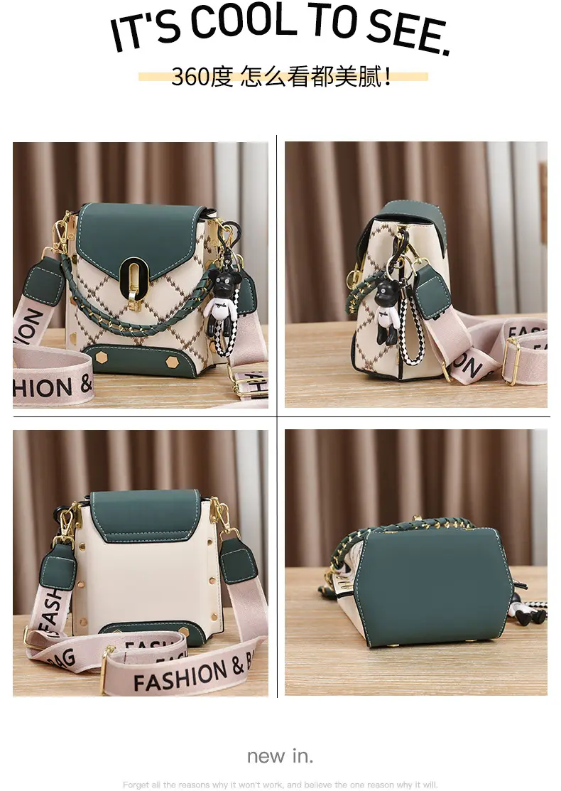 Women's Crossbody Phone Bag Beige Pvc Square Design — feature 13