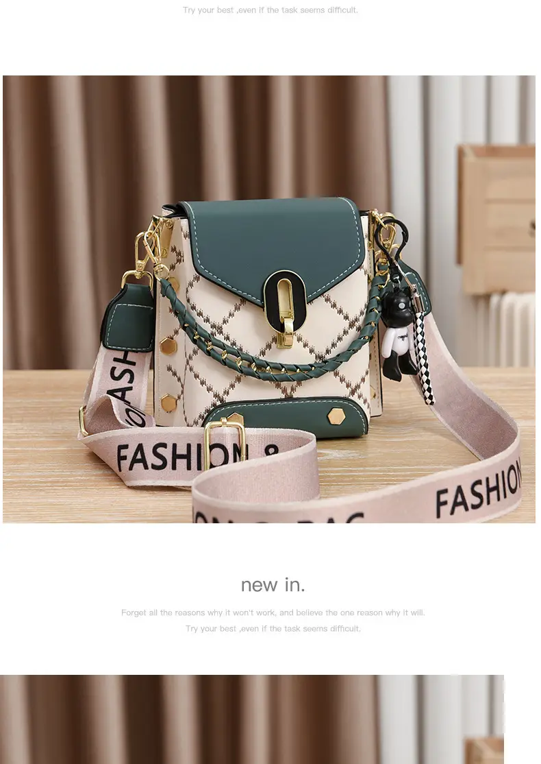 Women's Crossbody Phone Bag Beige Pvc Square Design — feature 14