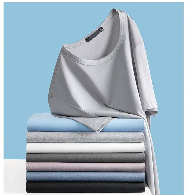 Men's Summer Breathable Solid White T-Shirt — feature 3