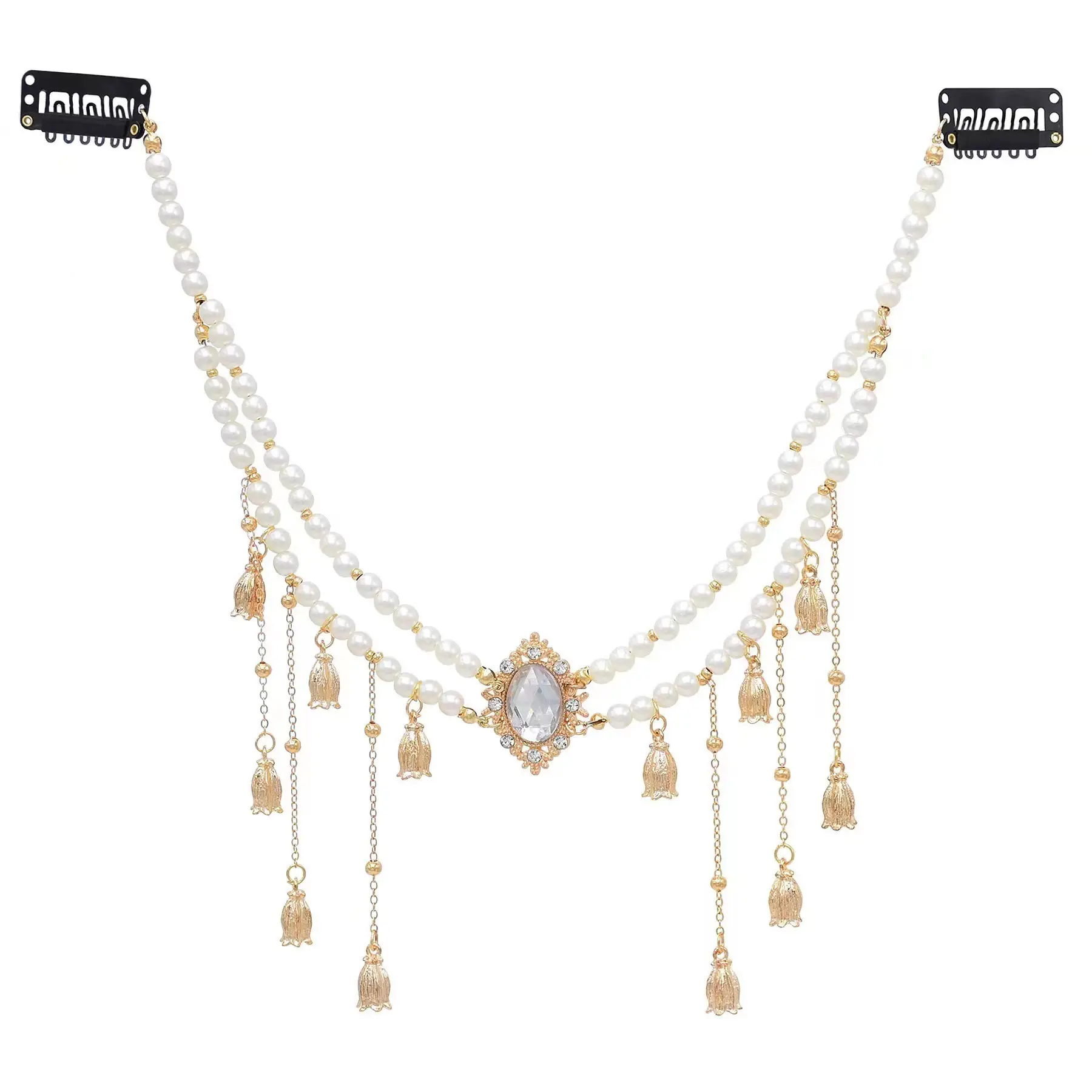 Golden Multi Layered Hair Accessories Set - Image 27