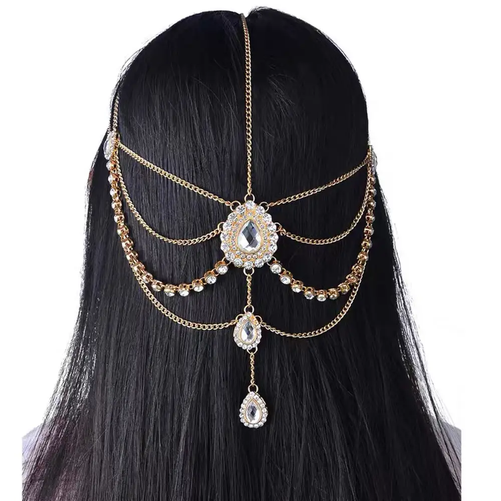 Golden Multi Layered Hair Accessories Set - Image 5