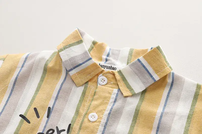 Boys Cotton Striped Shorts Suit Summer 2023 — feature 6