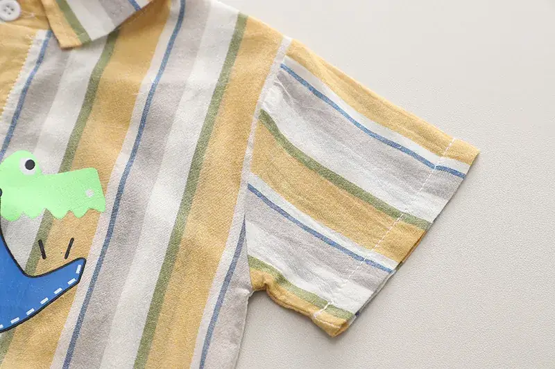 Boys Cotton Striped Shorts Suit Summer 2023 — feature 8
