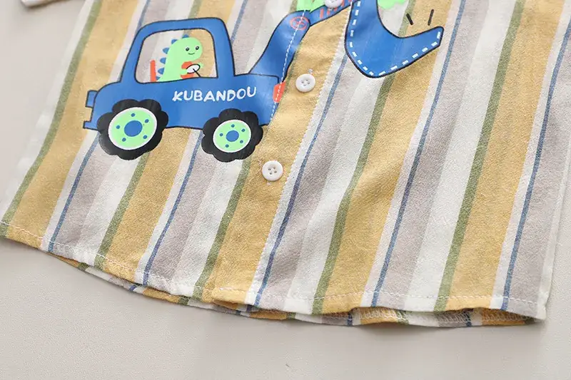 Boys Cotton Striped Shorts Suit Summer 2023 — feature 9