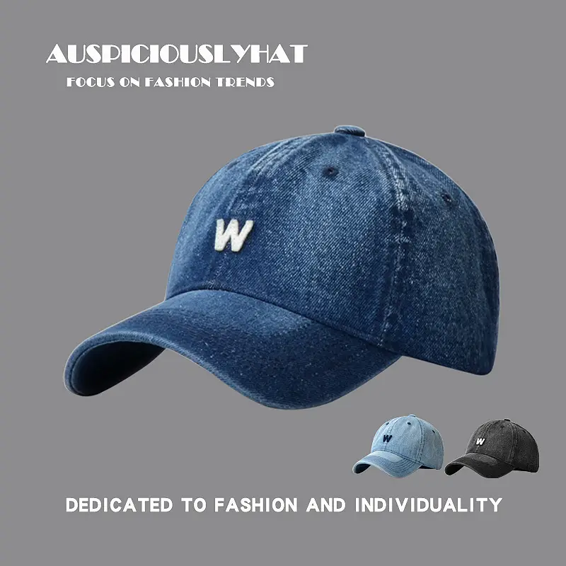 Blue Denim Cowboy Cap for Men Women Spring Summer Autumn Street Fashion - Image 4