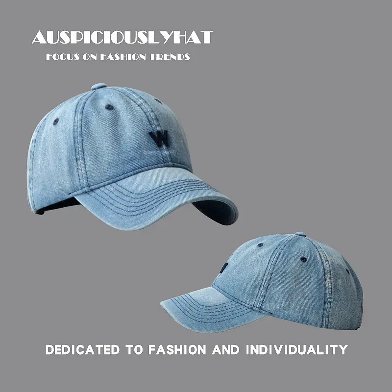 Blue Denim Cowboy Cap for Men Women Spring Summer Autumn Street Fashion — feature 4