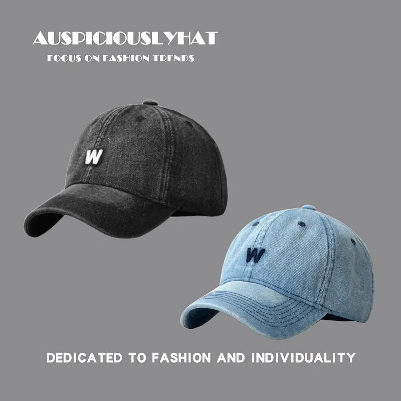 Blue Denim Cowboy Cap for Men Women Spring Summer Autumn Street Fashion — feature 9