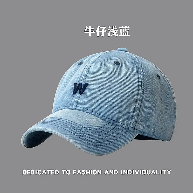 Blue Denim Cowboy Cap for Men Women Spring Summer Autumn Street Fashion - Image 2