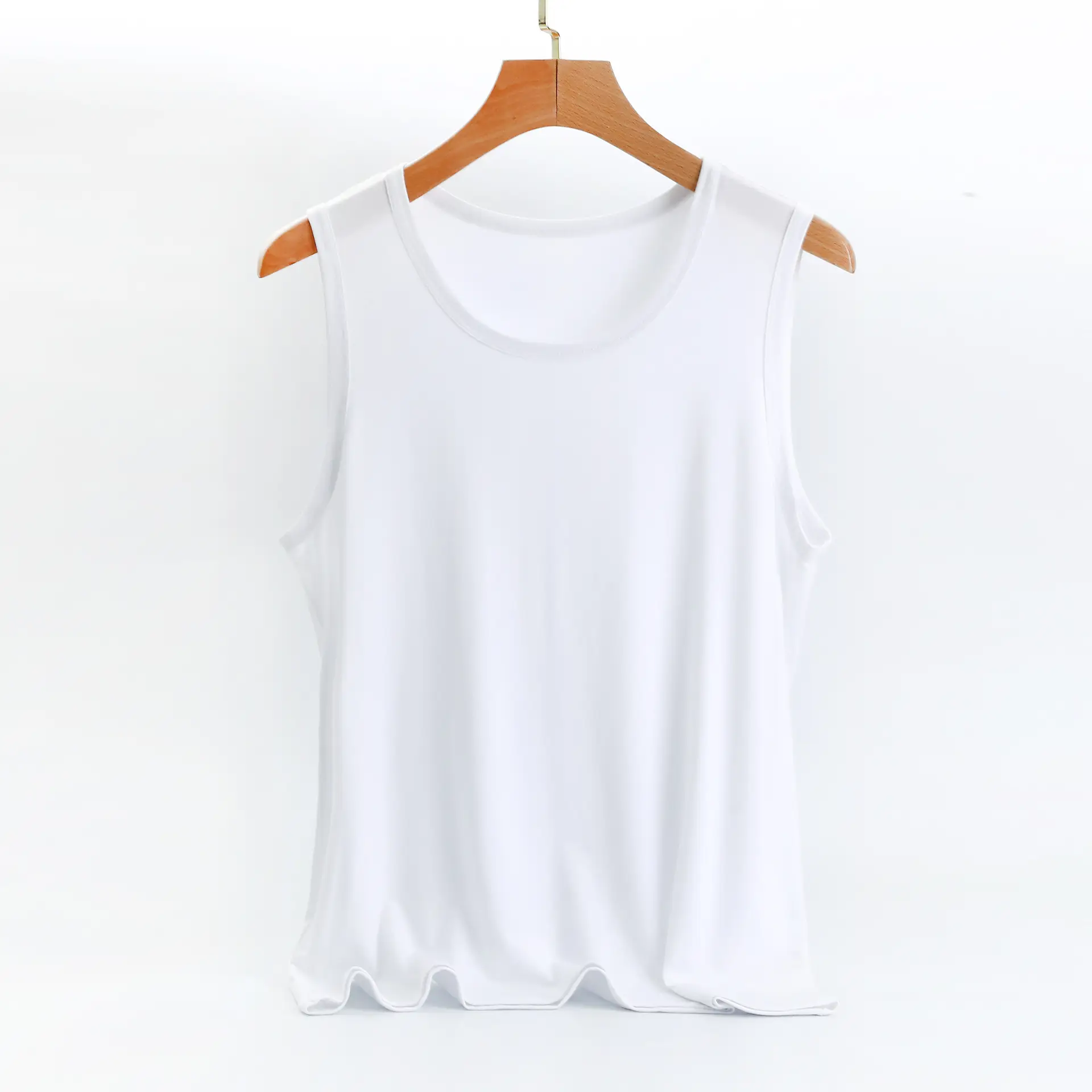 Summer Men's Blue Bit Cotton Sleeveless Vest Large - Image 2