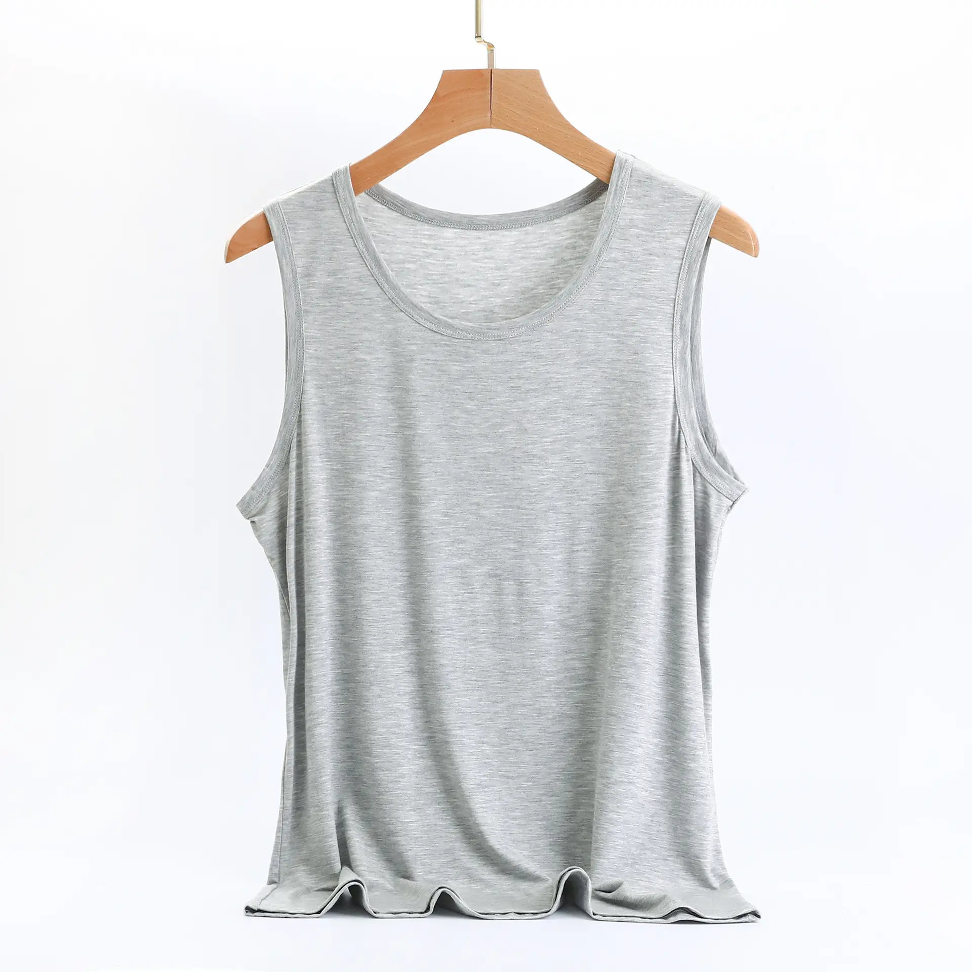 Summer Men's Blue Bit Cotton Sleeveless Vest Large - Image 8