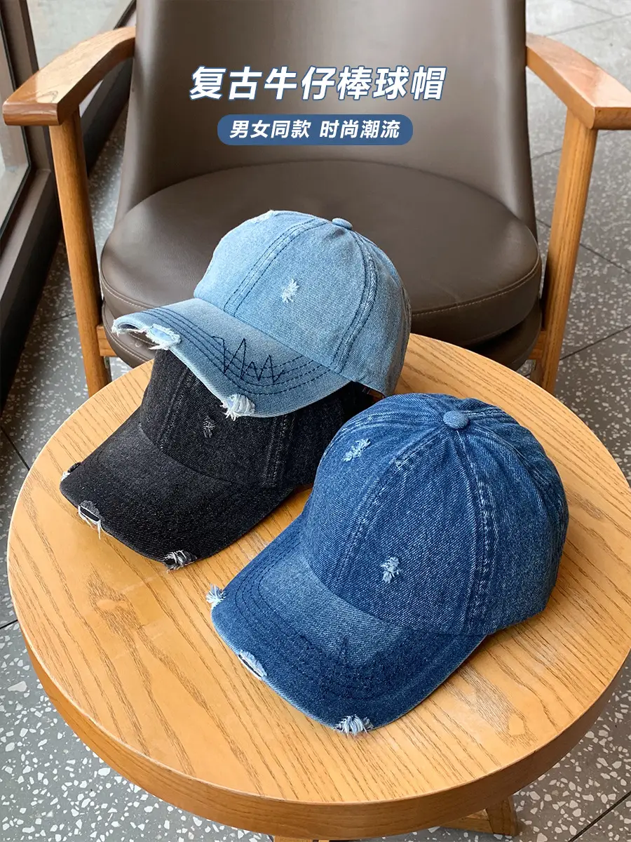 Uncle Stubbies Denim Peaked Cap Blue Vintage Wash - Image 17