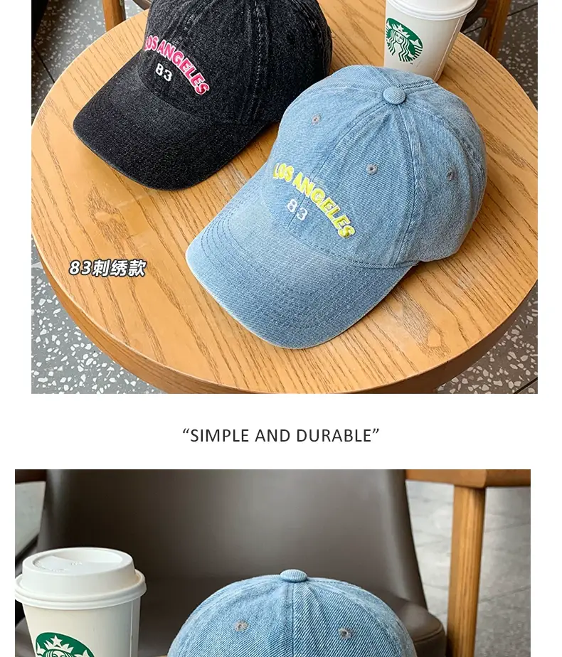Uncle Stubbies Denim Peaked Cap Blue Vintage Wash — feature 11