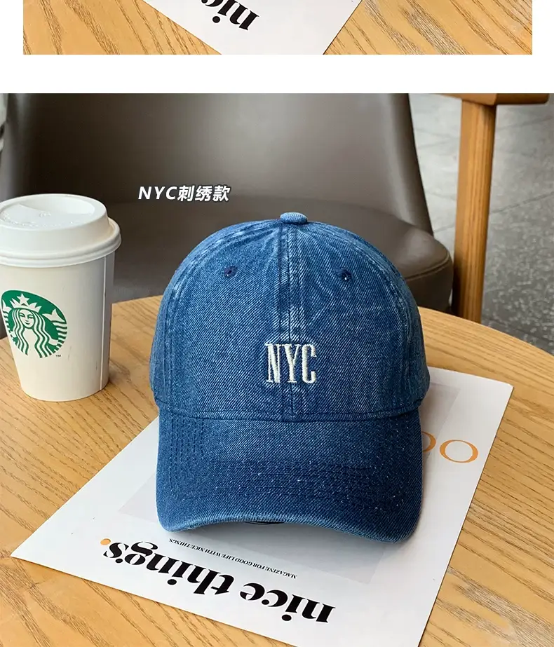 Uncle Stubbies Denim Peaked Cap Blue Vintage Wash — feature 15