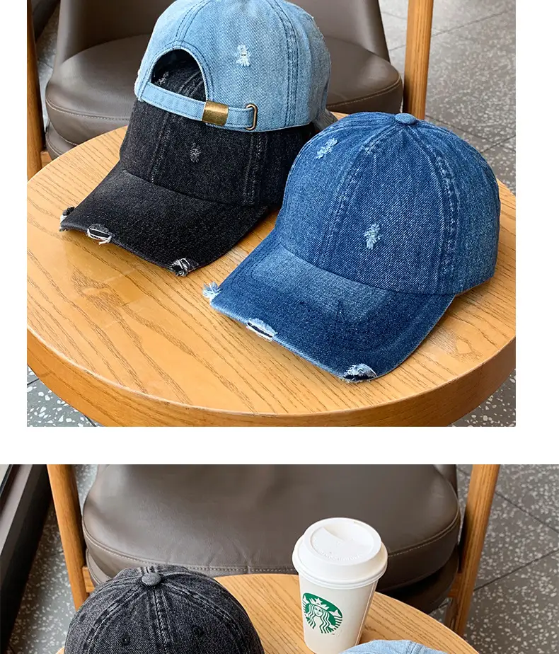 Uncle Stubbies Denim Peaked Cap Blue Vintage Wash — feature 4