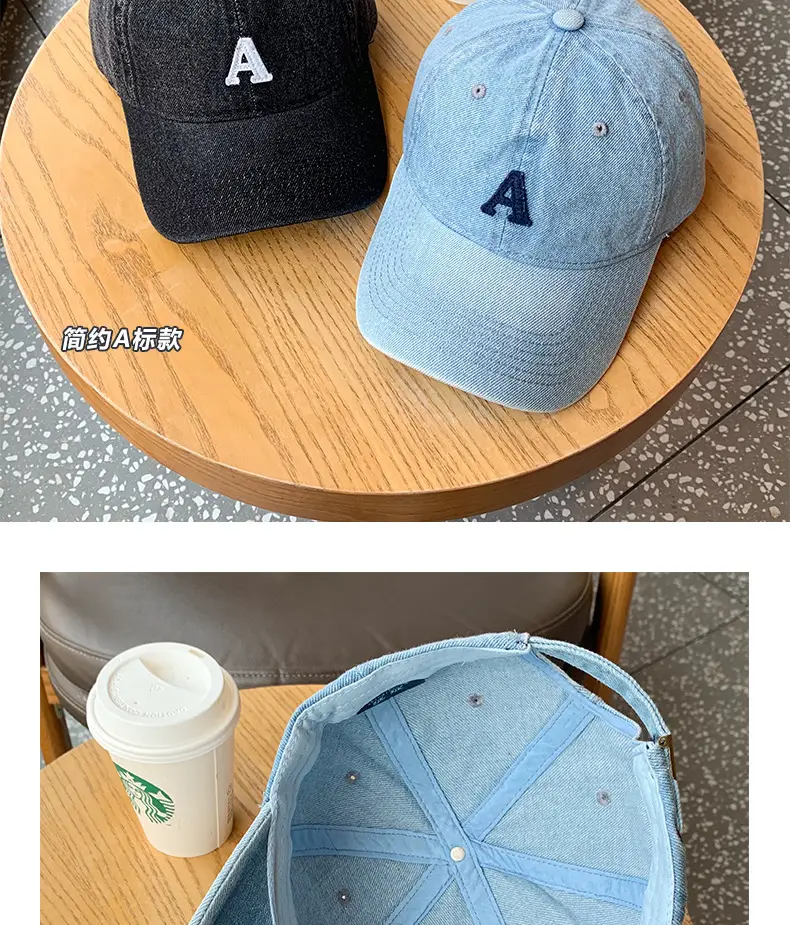 Uncle Stubbies Denim Peaked Cap Blue Vintage Wash — feature 5