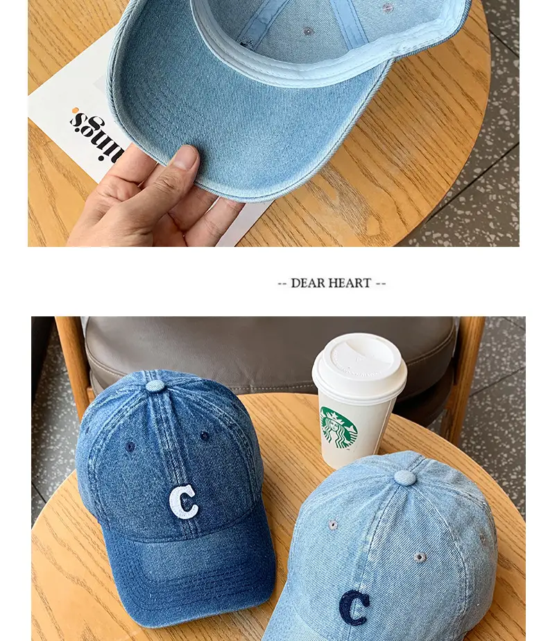 Uncle Stubbies Denim Peaked Cap Blue Vintage Wash — feature 6