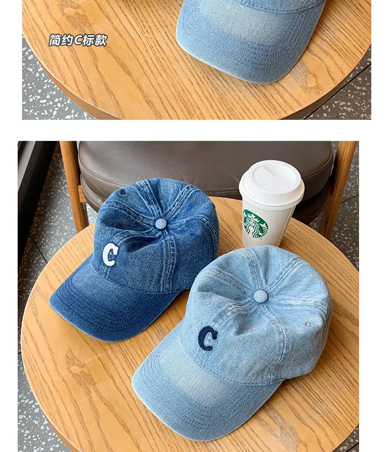 Uncle Stubbies Denim Peaked Cap Blue Vintage Wash — feature 7