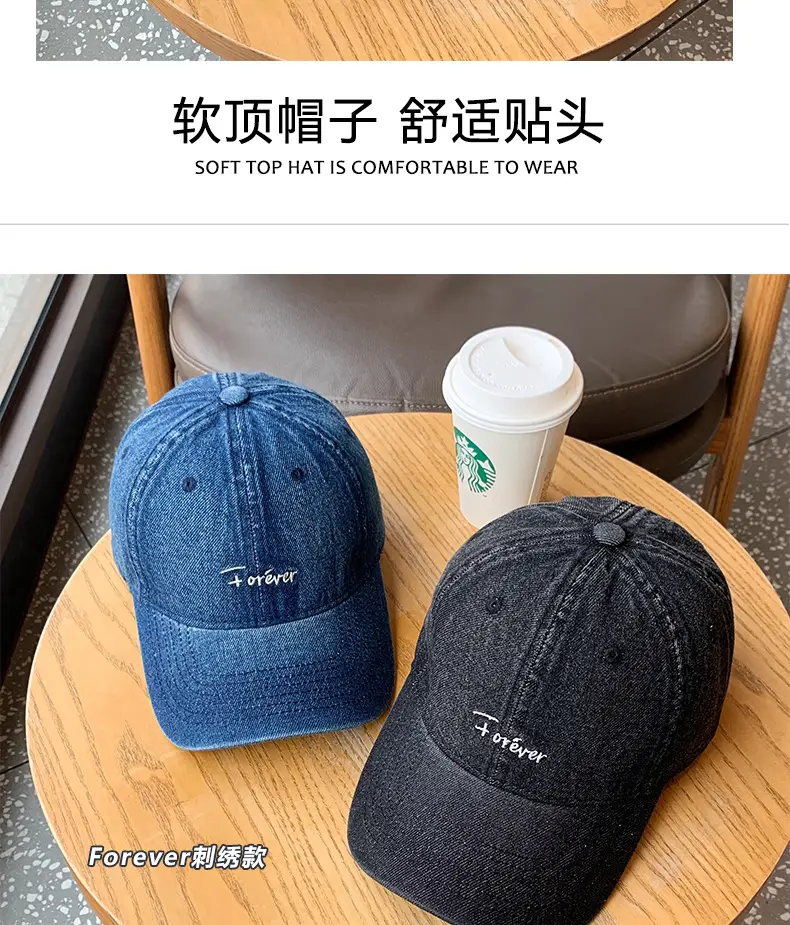 Uncle Stubbies Denim Peaked Cap Blue Vintage Wash — feature 8