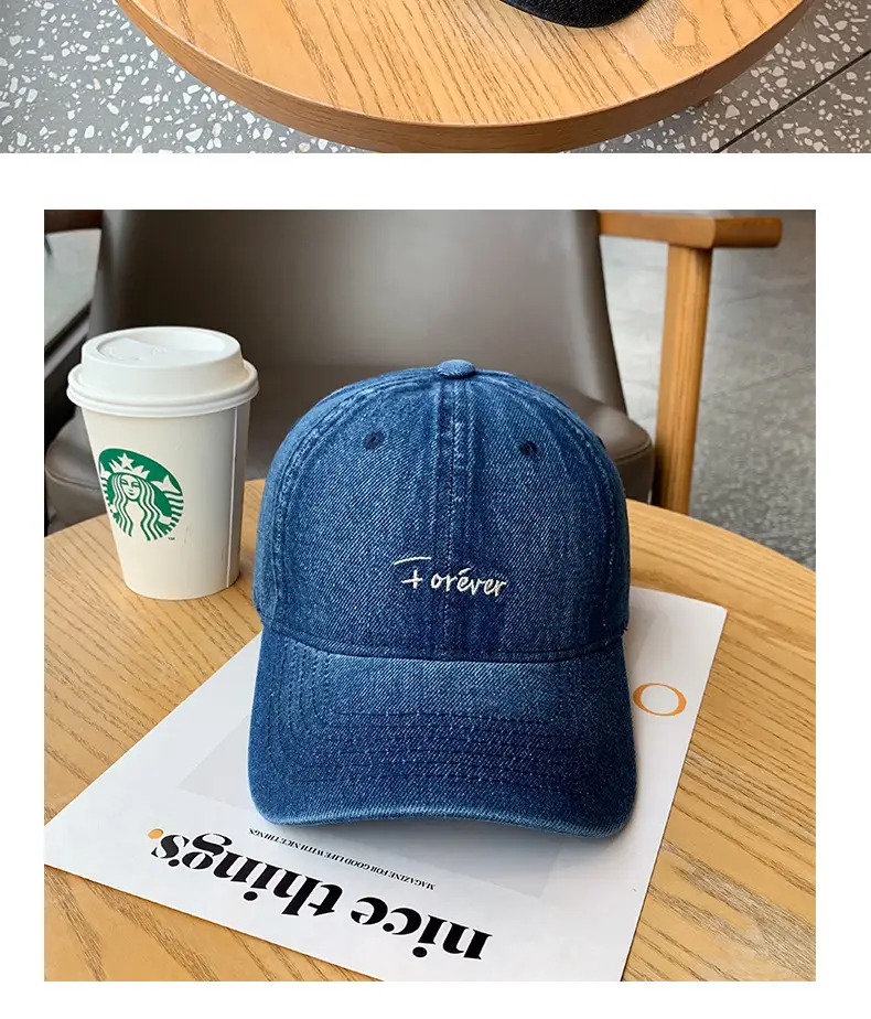 Uncle Stubbies Denim Peaked Cap Blue Vintage Wash — feature 9