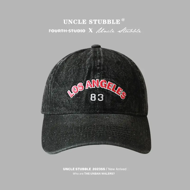 Uncle Stubbies Denim Peaked Cap Blue Vintage Wash - Image 11