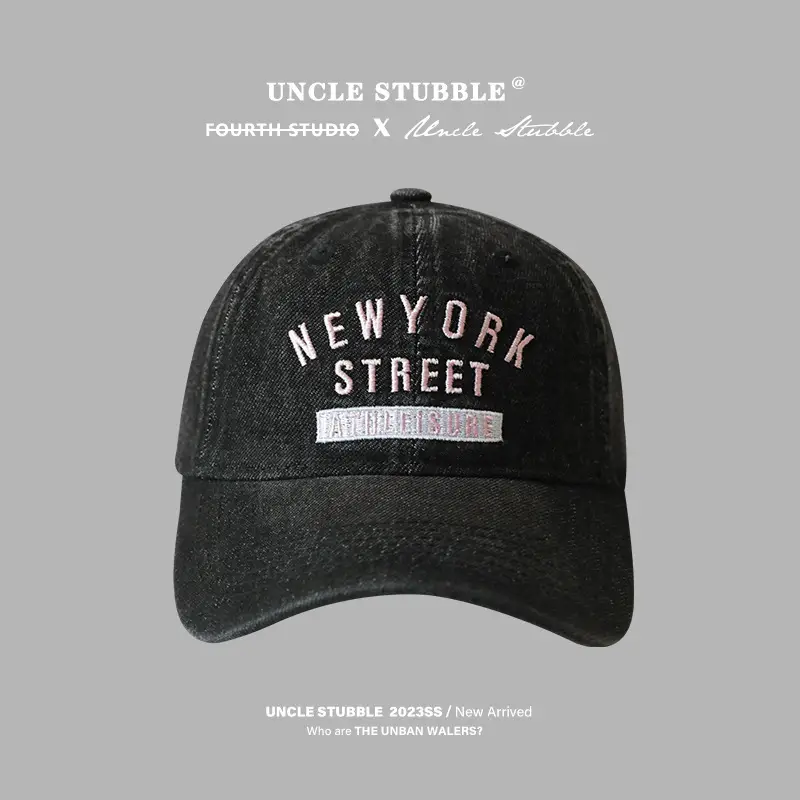 Uncle Stubbies Denim Peaked Cap Blue Vintage Wash - Image 13