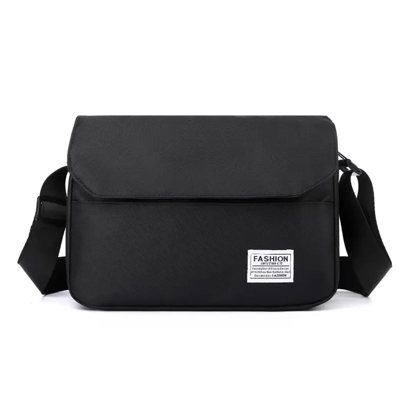 Men's Black Messenger Bag Large Capacity Japanese Casual Style - Image 10