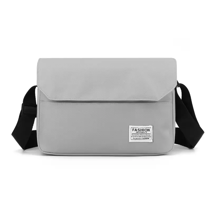 Men's Black Messenger Bag Large Capacity Japanese Casual Style - Image 2