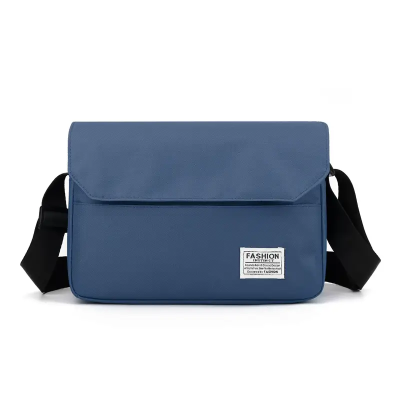 Men's Black Messenger Bag Large Capacity Japanese Casual Style - Image 3