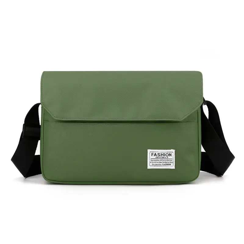 Men's Black Messenger Bag Large Capacity Japanese Casual Style - Image 4
