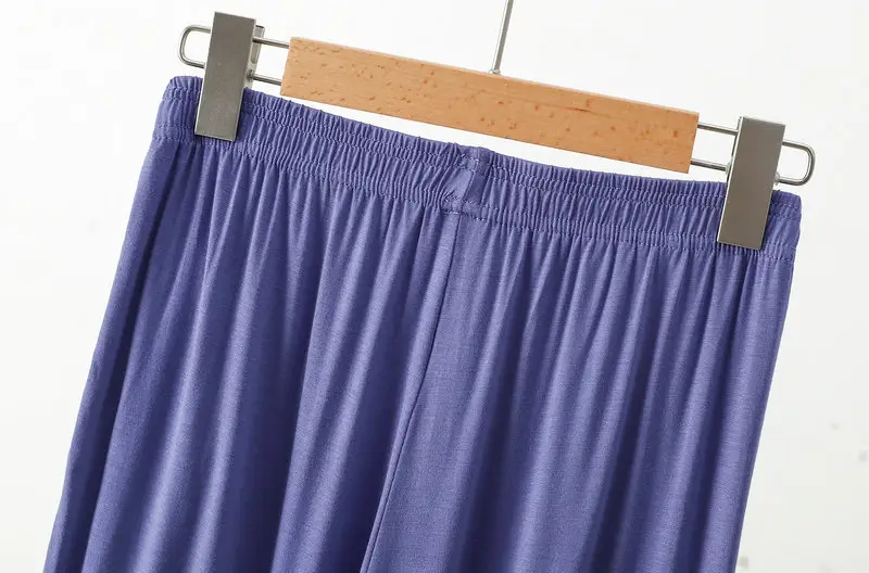 Black Wide-leg Pocket Modal Pajama Pants for Women — feature 18