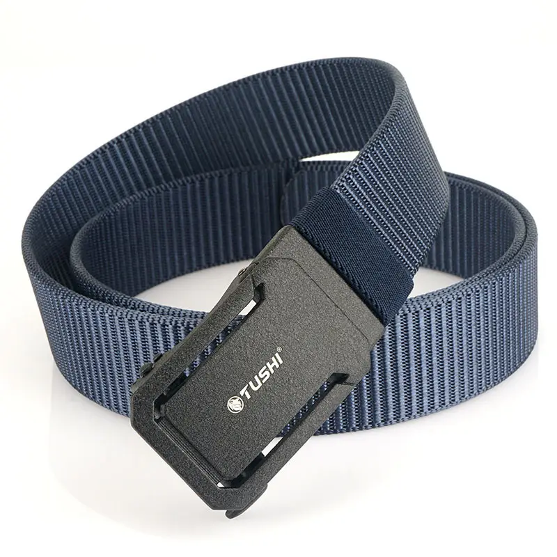 Men's Brown Canvas Belt with Automatic Buckle 3.8cm - Image 4