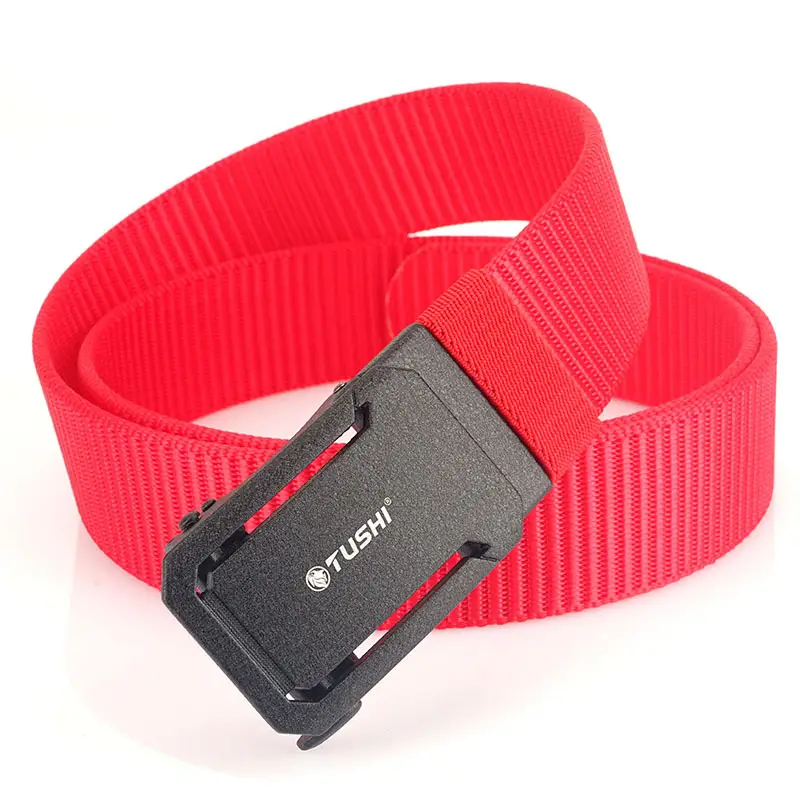 Men's Brown Canvas Belt with Automatic Buckle 3.8cm - Image 8